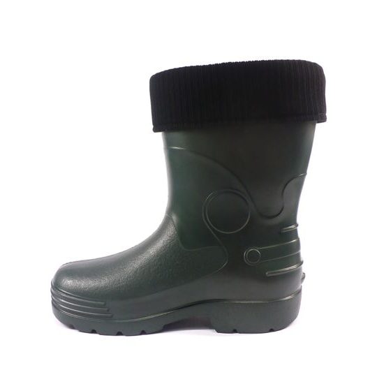 Zateplené holínky Demar Farmer zelené 3910 široká špička