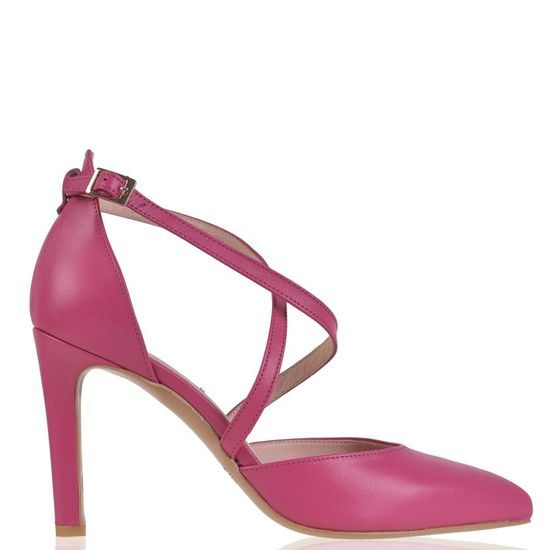 Nadměrné dámské společenské sandály na vysokém podpatku Lizard 9232 růžové leather 5815-0934-02-582