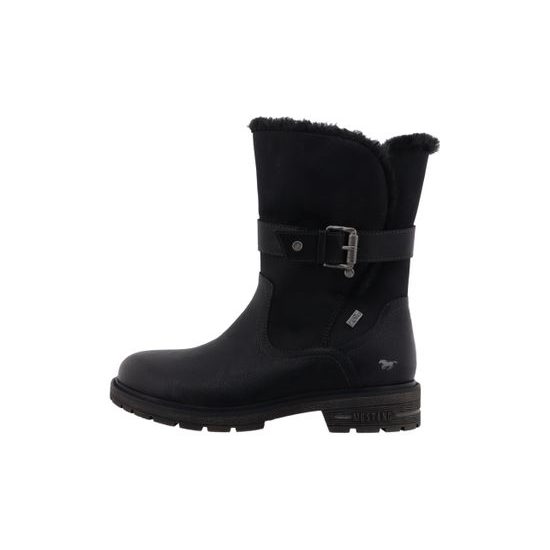 Nadměrné dámské zimní kotníkové boty černé Mustang 15M0022001