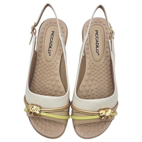 Dámské sandály béžové Piccadilly Camila 500408-2 na hallux