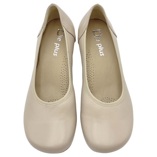 Béžové bosolodičky Hana - široká špička (Široké)