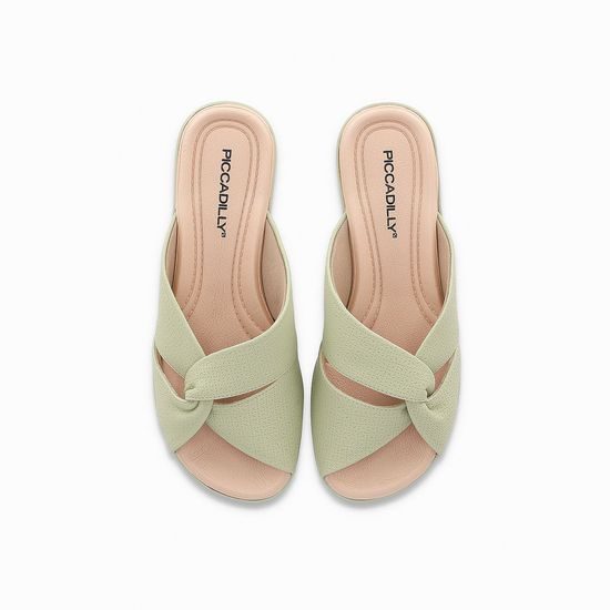 Nadměrné dámské pantofle zelené Piccadilly 500376-001 na hallux