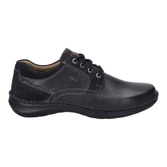 Polobotky pánské černé Josef Seibel kožené New Anvers 06 na široké chodidlo