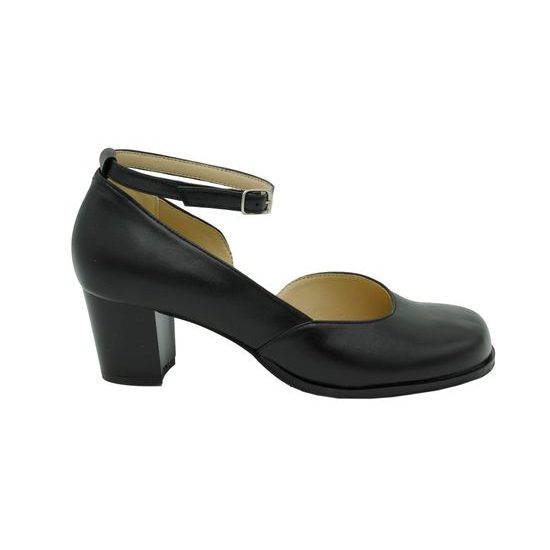 Černé bosolodičky Elen - široká špička (Extra široké)