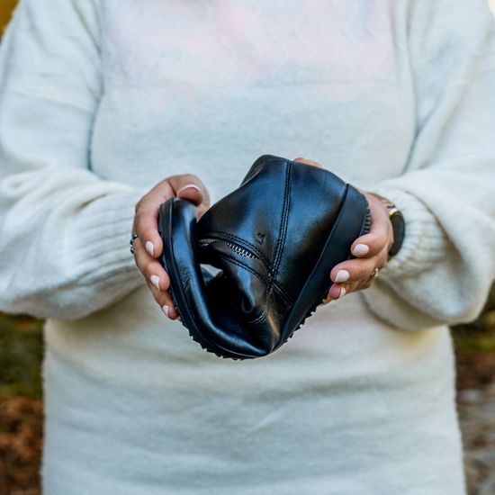 Dámské zimní kotníkové boty kožené Josef Seibel Naly 24 černé zateplené široká špička