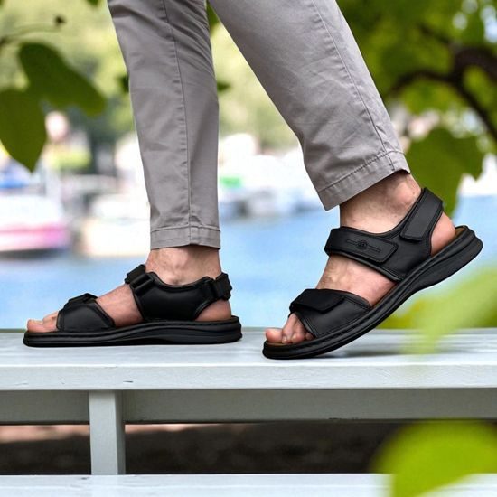 Sandály pánské Josef Seibel Rafe černé kožené