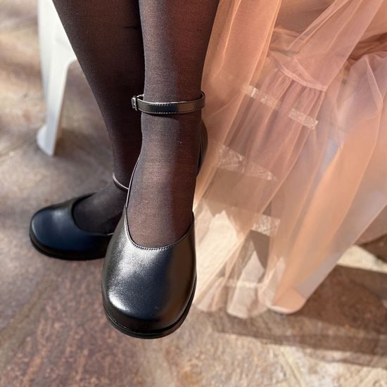 Černé bosolodičky Elen - široká špička (Extra široké)