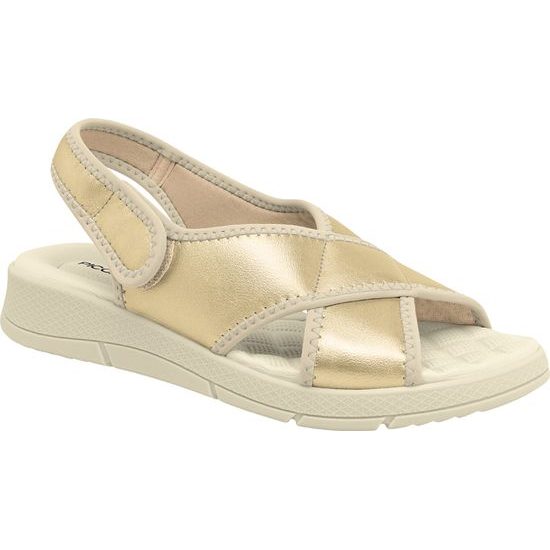 Nadměrné dámské sandály zlaté Piccadilly 571013-001 na hallux