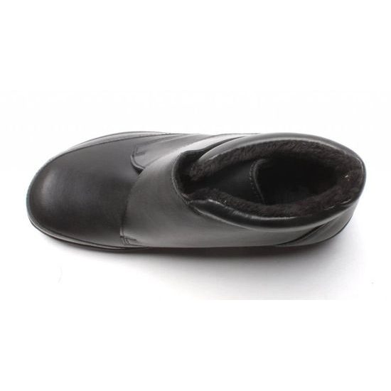 Dámské zimní kotníkové boty kožené Mediline Teresa 05 černé s kožíškem na hallux