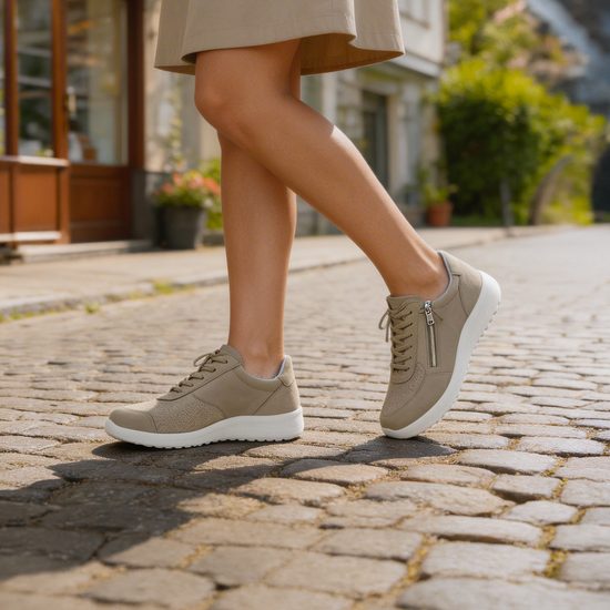 Dámské tenisky béžové Mediline Kira 04 na hallux