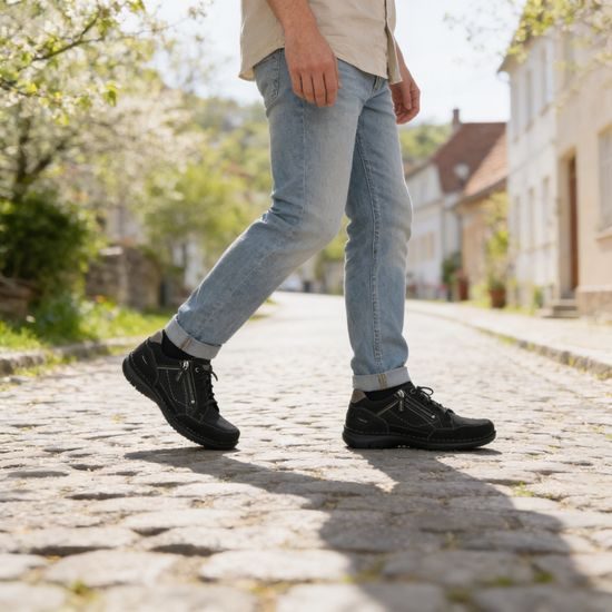 Pánské polobotky černé Josef Seibel New Anvers 11 na široké chodidlo