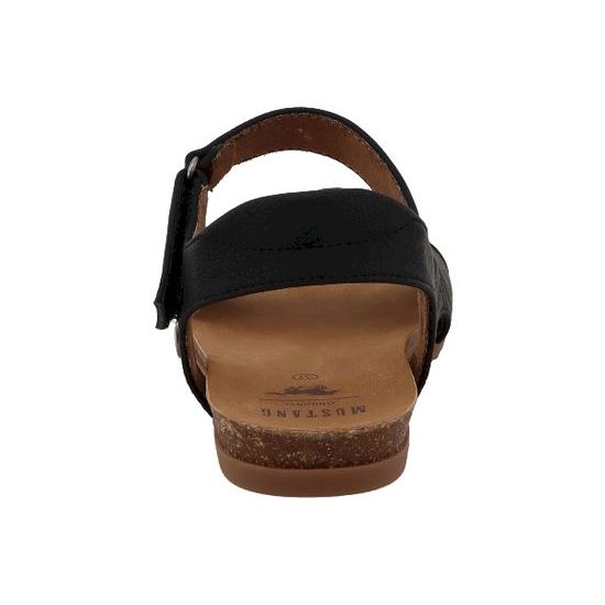 Nadměrné dámské sandály černé Mustang 26M0162011