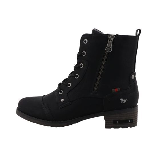 Nadměrné dámské zimní kotníkové boty černé Mustang 15M0062011