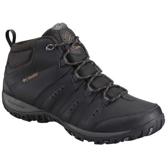 Nadměrné pánské zimní kotníkové boty černé Columbia Woodburn II Chukka Waterproof Omni-HEAT