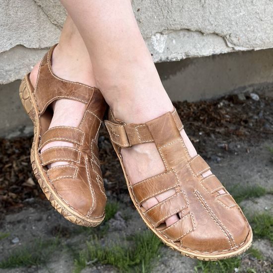 Sandály dámské Josef Seibel Rosalie 48 hnědé kožené široká špička