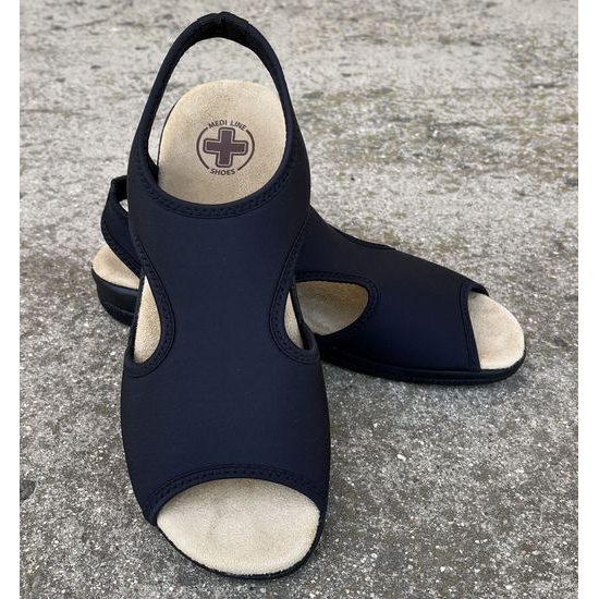 Dámské zdravotní sandály Mediline elastické černé Golden Fit 170 na hallux