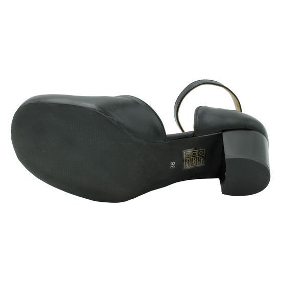 Černé bosolodičky De Plus F.176-X1H-5510 kožené široká špička