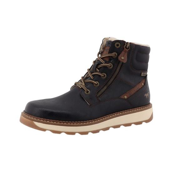 Nadměrné pánské zimní kotníkové boty černé Mustang 15M0131003