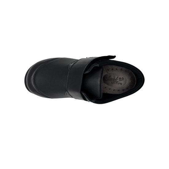 Zdravotní polobotky dámské černé Axel kožené AX1986 K-M na široké chodidlo