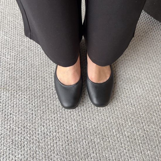 Baleríny černé Josef Seibel kožené Fenja 01