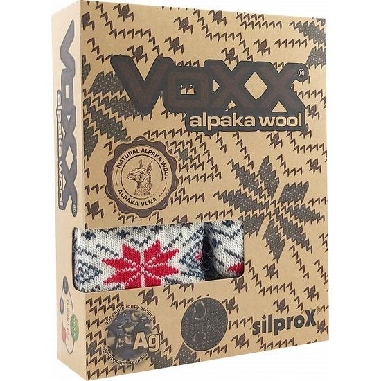 Teplé merino ponožky a rukavice VoXX Alta set antibakteriální norský vzor režné
