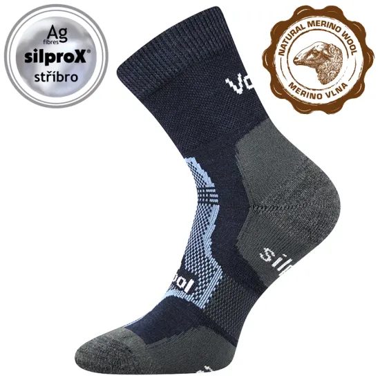 Ponožky Voxx merino wool AG Granit 110506 tm.modré