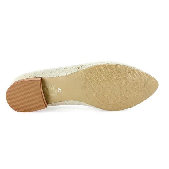 Nadměrné baleríny béžovo-zlaté De Plus 9655/M/SZ