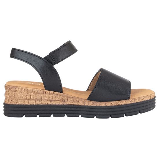 Nadměrné dámské sandály černé Gabor 82.700.57