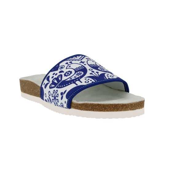 Pantofle Barea bílo-modré 106052