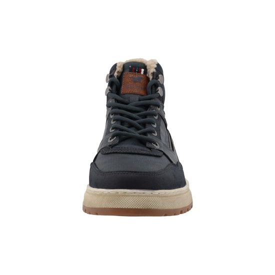 Nadměrné pánské zimní kotníkové boty modré Mustang 15M0111002