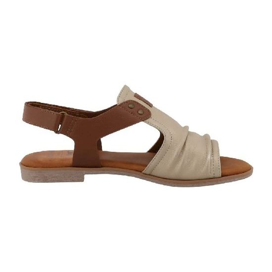 Nadměrné dámské sandály béžové Mustang 26M0072002