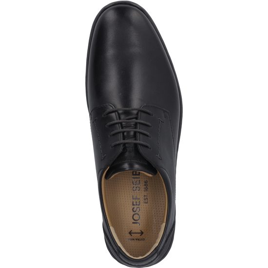 Polobotky pánské černé Josef Seibel kožené Alastair 01 na široké chodidlo