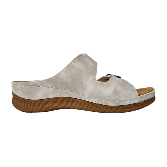 Zdravotní pantofle dámské Mediline bílé 4617 S001