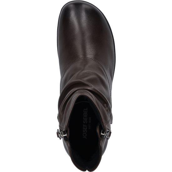 Dámské zimní kotníkové boty kožené Josef Seibel Naly 24 hnědé zateplené široká špička