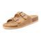 Pánské letní zdravotní pantofle Barea kožené světle hnědé 066053 široká špička