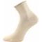 Zdravotní bavlněné ponožky bez lemu béžové