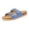 Pánské letní zdravotní pantofle Barea kožené modré 003053 široká špička