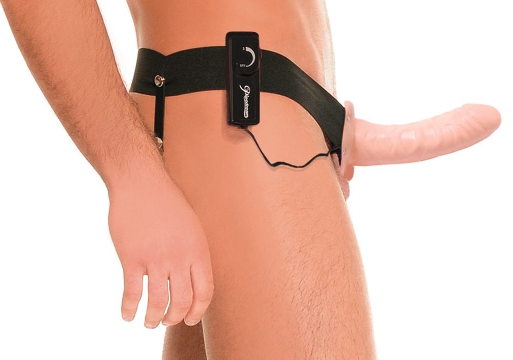 Fetish Fantasy For Him or Her Vibrating Hollow Strap On