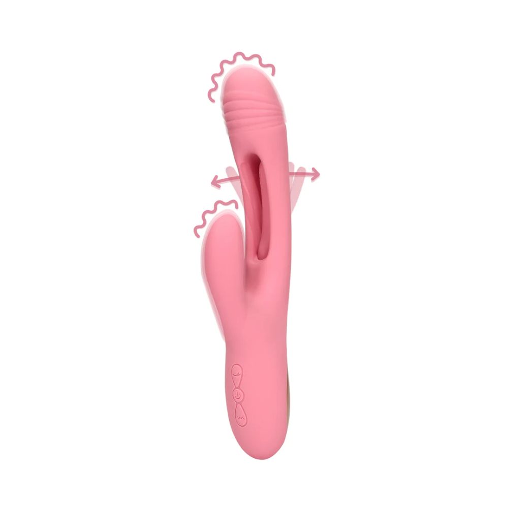 LOVELINE Flapping G-Spot Rabbit Vibrator Pink Arabesque
