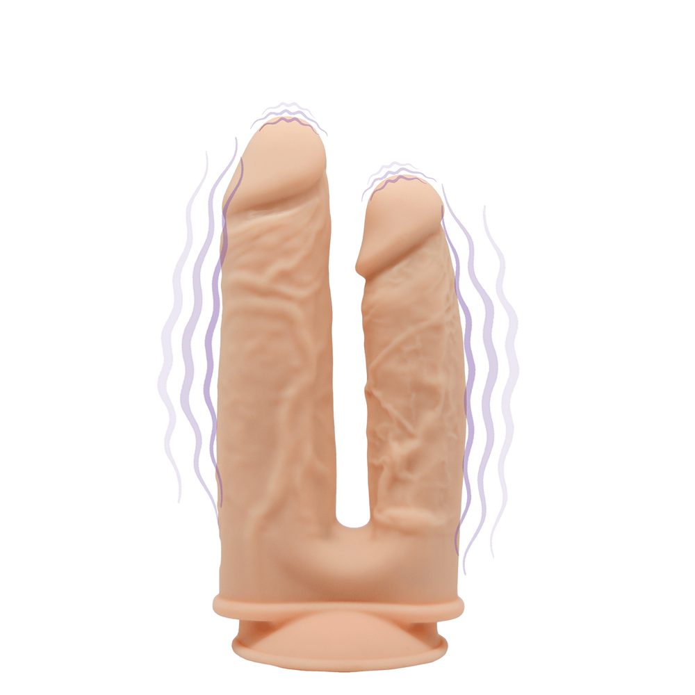 SilexD Model 1 Double Penetration Vibrating Premium Silicone Dual Density Dildo 7