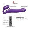 Strap-on-me 3 Motors Vibrating Silicone Bendable Strap-On Purple M