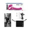 Strap-on-me Multi Orgasm Strap-On Vibrator with Licking Stimulator Pink S