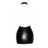 Čierne sexi mini šaty z eko-kože F255