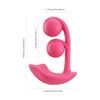 HoneyPlayBox Melody Pressure Sensing App Controlled Twin Balls Clit& G-Spot Vibrator Magenta