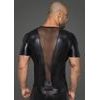 Noir Handmade H056 Men's T-Shirt Made of Powerwetlook with 3D Net Inserts