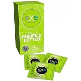 EXS Comfy Fit Ribbed and Dotted Condoms 12 ks