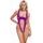 Cottelli Open Buttock Mettalic Body Purple