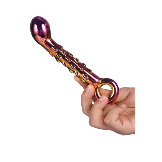Glamour Glass Ribbed G-Spot Dildo