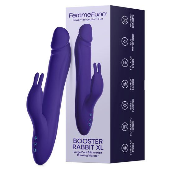 Femmefunn booster rabbit xl dark purple