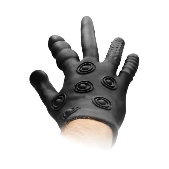 Shots Fist It Silicone Stimulation Glove texturovaná rukavica pre stimuláciu